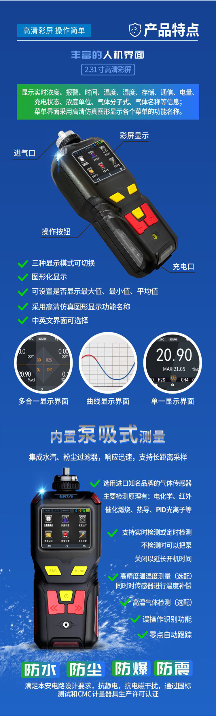 多參數(shù)氣體報警儀
